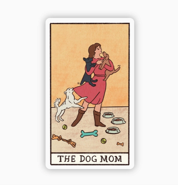 "The Dog Mom" Tarot Card Sticker