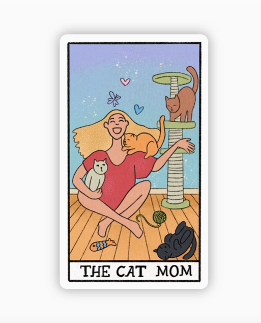 "The Cat Mom" Tarot Card Sticker