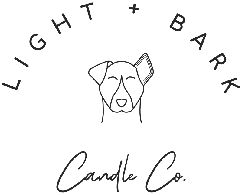 At Light + Bark Candle Co we make premium soy candles by hand & donate a portion of profits to shelter + rescue dogs. Do good, smell good, feel good.