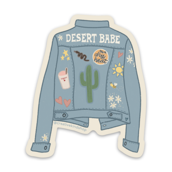 Desert Babe Denim Jacket Vinyl Sticker