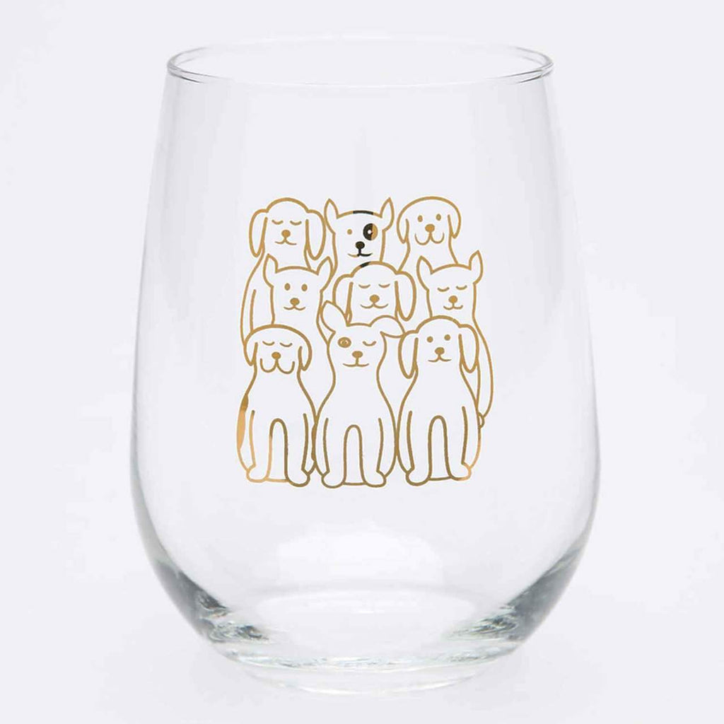 Dogs Wine Glass