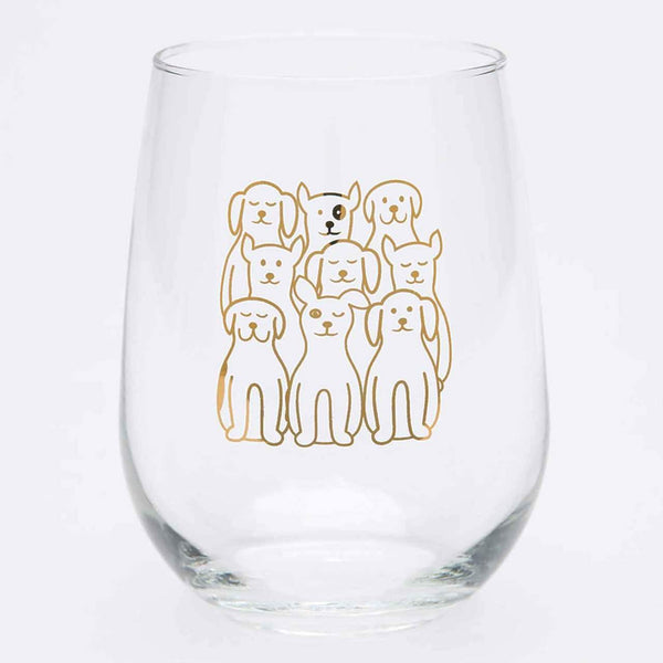 Dogs Wine Glass