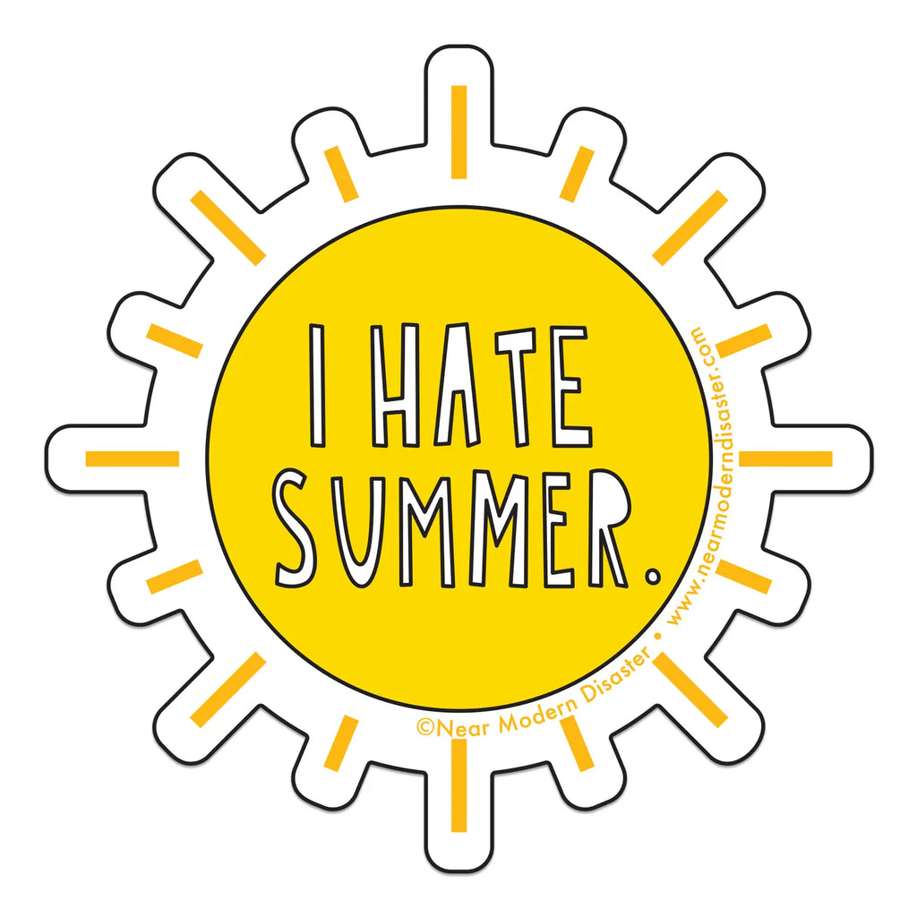 I Hate Summer Vinyl Sticker