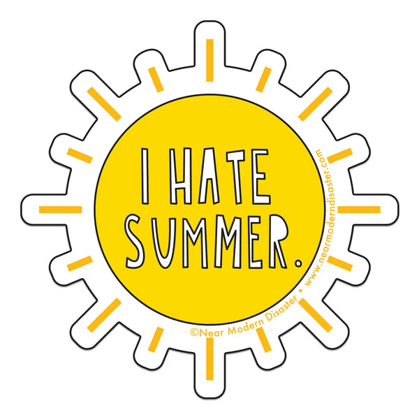 I Hate Summer Vinyl Sticker