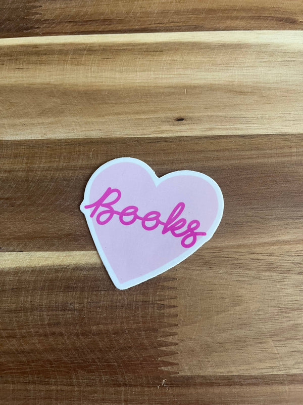 Books Heart 2.5" Sticker