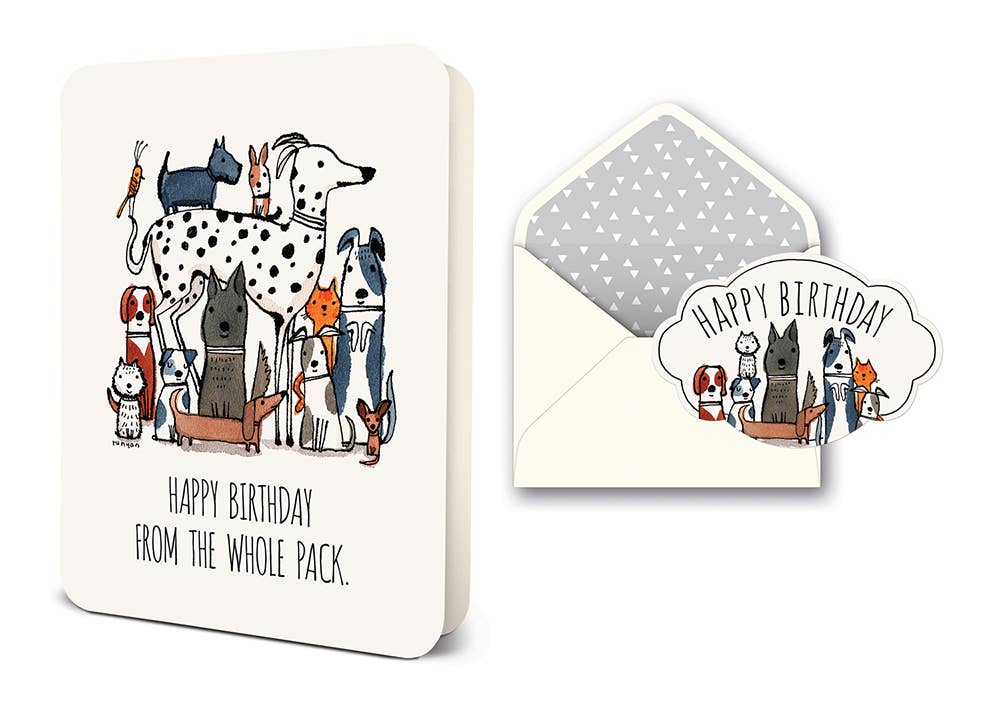 Happy Birthday From the Whole Pack Greeting Card