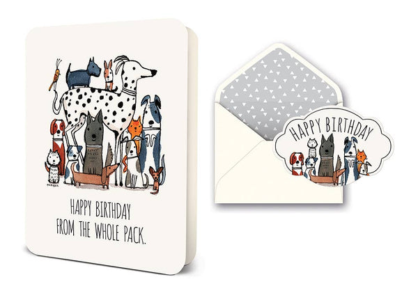 Happy Birthday From the Whole Pack Greeting Card