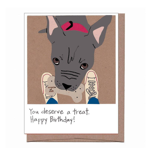 Scratch & Sniff Peanut Butter Treat Birthday Greeting Card