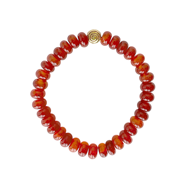 Soul on Fire Rondelle Bracelet  |  Carnelian Gemstone Bracelet