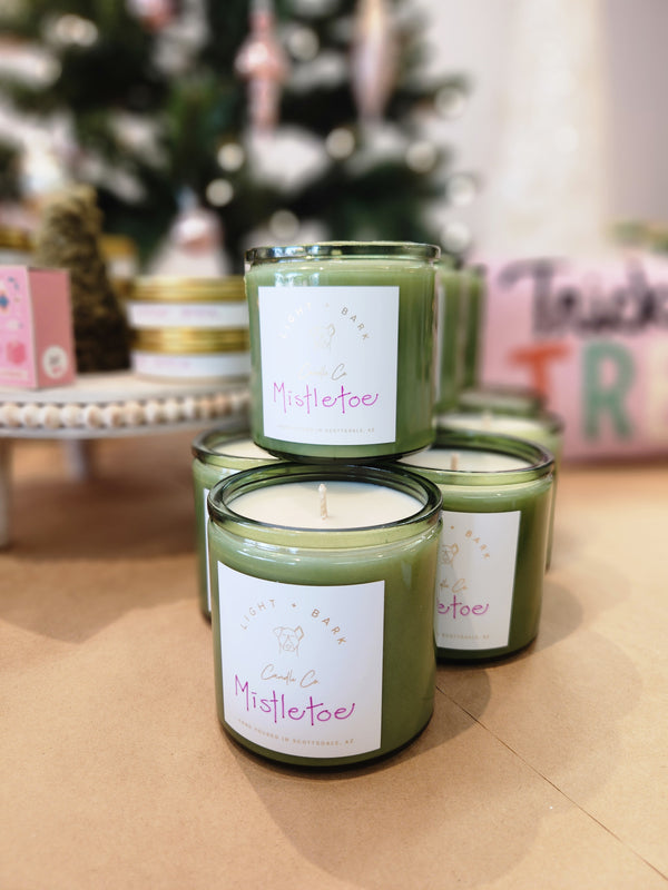 Christmas in July - Green Glass Jars