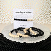 One Day at a Time Diffuser Bracelet  |  Onyx Aromatherapy Bracelet
