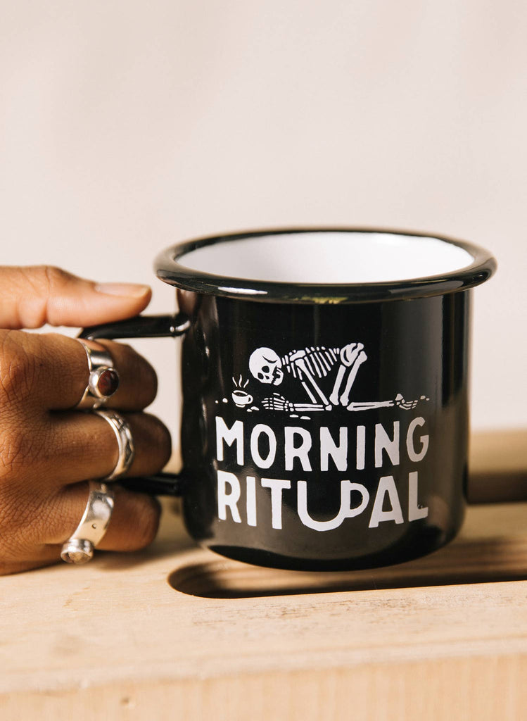Morning Ritual Enamel Coffee Mug