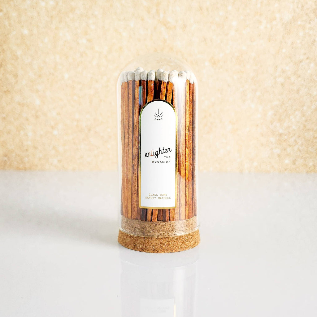 Corked Glass Dome with Cinnamon Matches