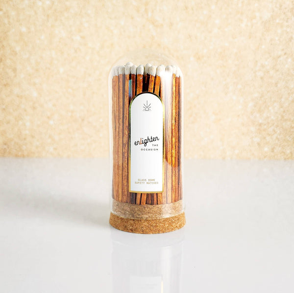 Corked Glass Dome with Cinnamon Matches