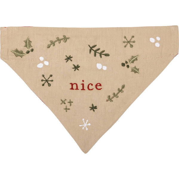 Naughty/Nice Large Collar Bandana