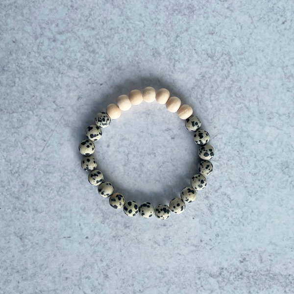 Good Vibes Diffuser Bracelet  |  Dalmatian Jasper Aromatherapy Bracelet