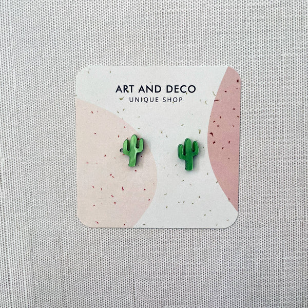 Mini Cactus Earrings