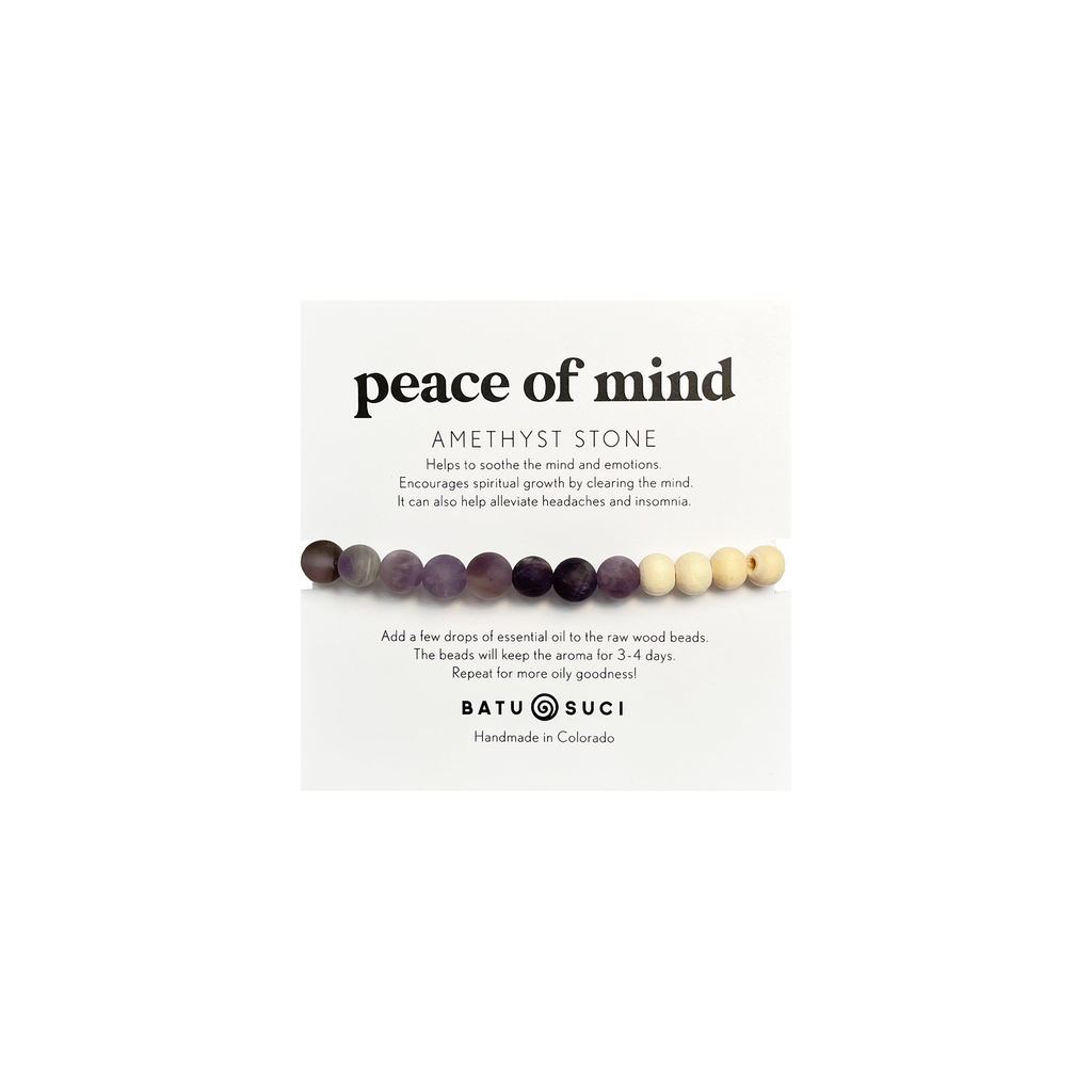 Peace of Mind Diffuser Bracelet  |  Amethyst Aromatherapy Bracelet