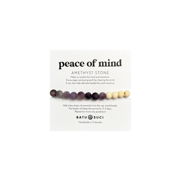 Peace of Mind Diffuser Bracelet  |  Amethyst Aromatherapy Bracelet