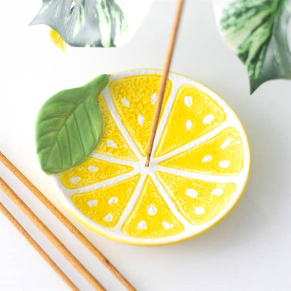 Lemon Slice Ceramic Incense Holder