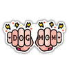 Tattoo Dog Mom Knuckles Vinyl Sticker  