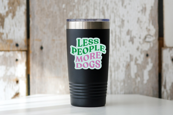 Less People More Dogs Sticker