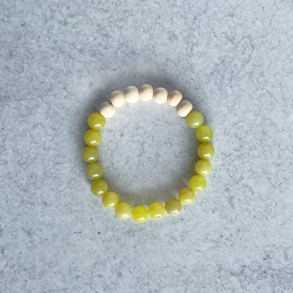 Shine Bright Diffuser Bracelet  |  Yellow Jade Aromatherapy Bracelet
