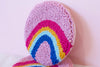 Pink Rainbow Punch Needle Mug + Candle Coaster