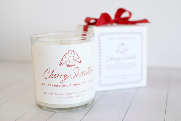 Cherry Sweater | Tart Cranberry, Cinnamon + Vanilla Soy Candle