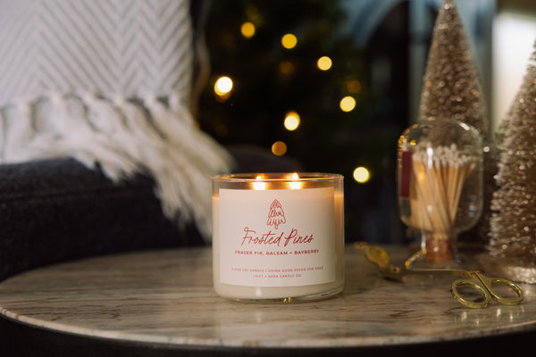 Frosted Pines Two-Wick Candle | Fraser Fir, Balsam + Bayberry