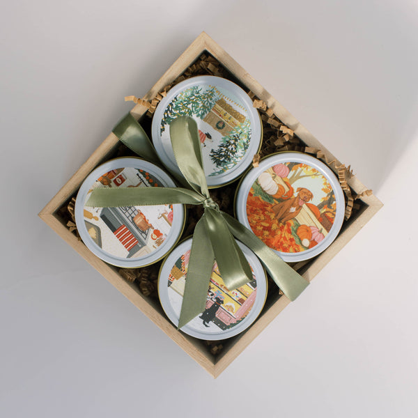 Fall/Holiday Tin Candle Gift Set