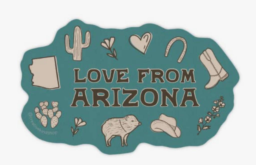 Love From Arizona Vinyl Sticker