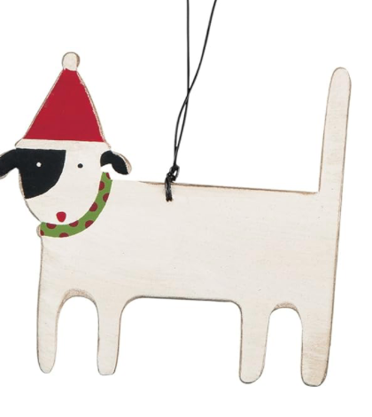 Wood Dog Ornaments