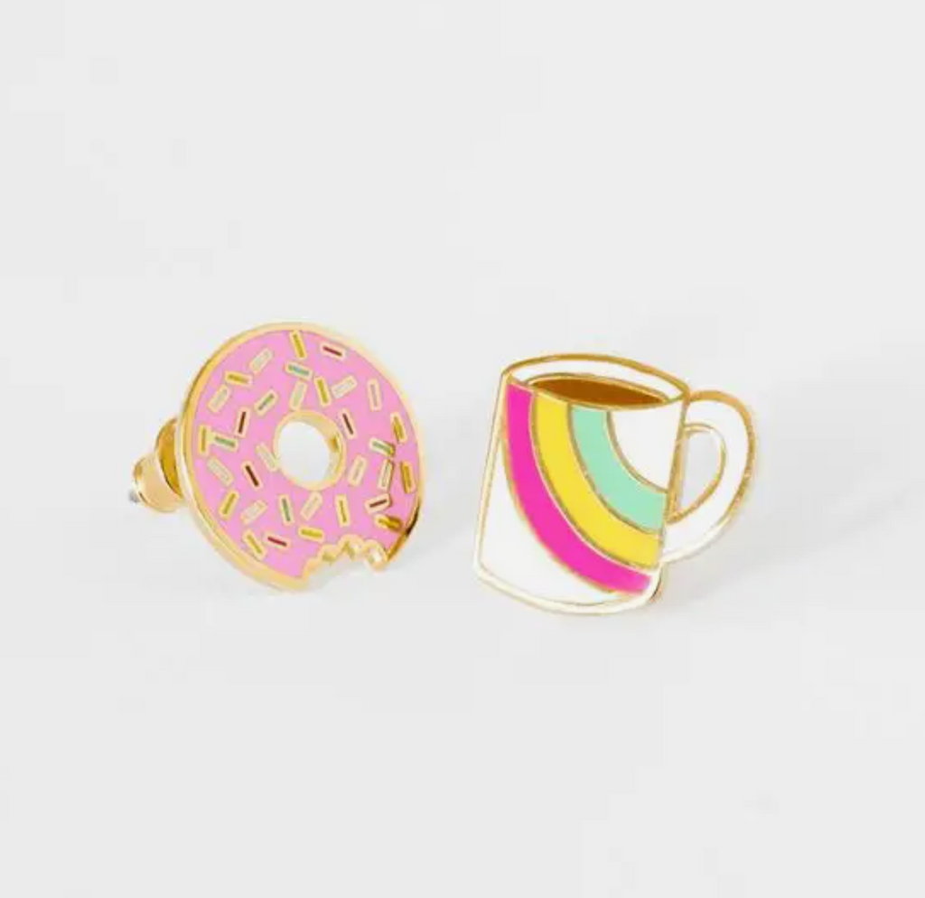 Donut + Coffee Earrings