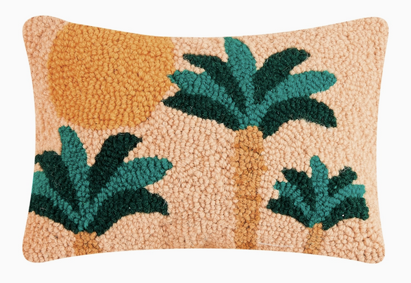 Sunset Palm Hook Pillow