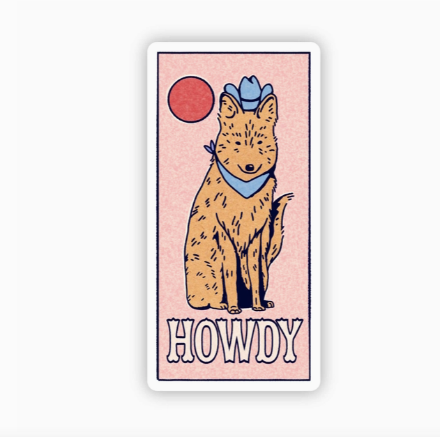 Howdy Dog Sticker