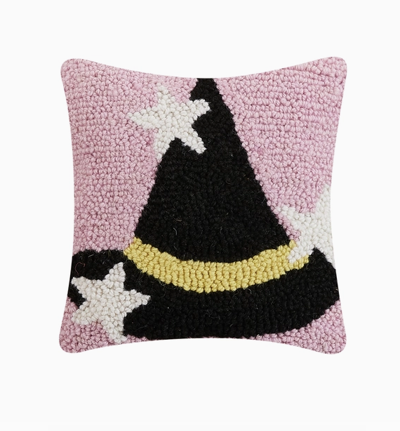 Witch Hat with Stars Hook Pillow