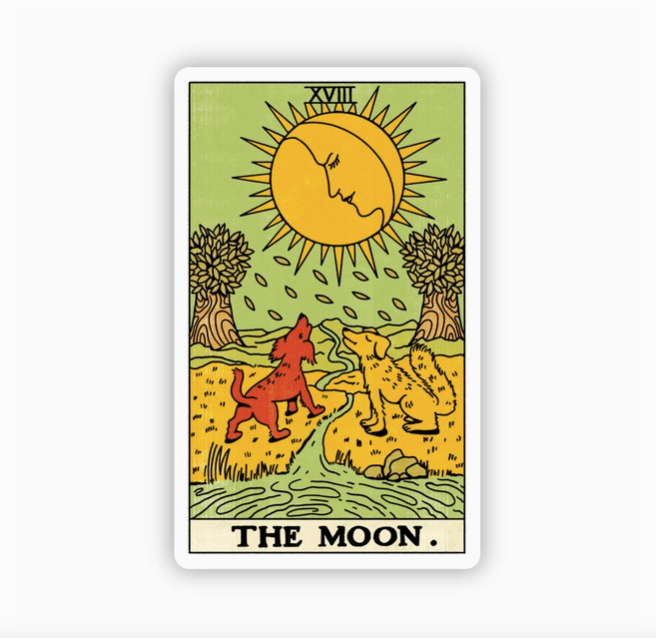 "The Moon" Tarot Card Sticker