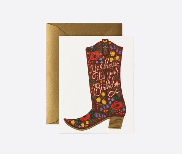 Birthday Boot Greeting Card