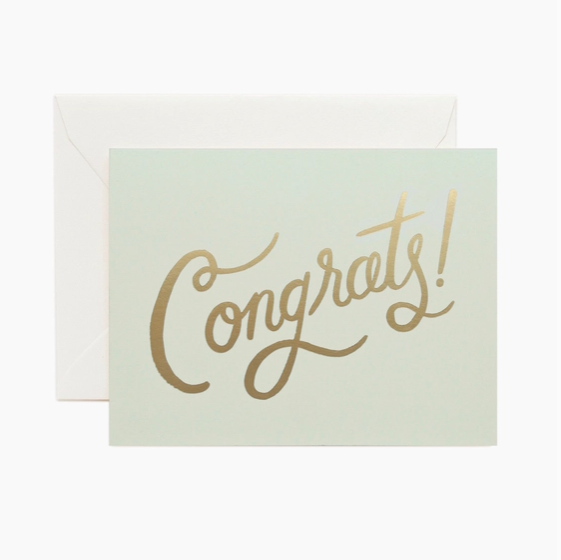 Congrats Mint Greeting Card