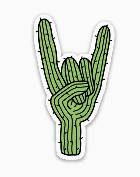 Rockin Saguaro Cactus Vinyl Sticker