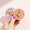 Cute Dog Sticker - Dogs are my Love Language : Pink