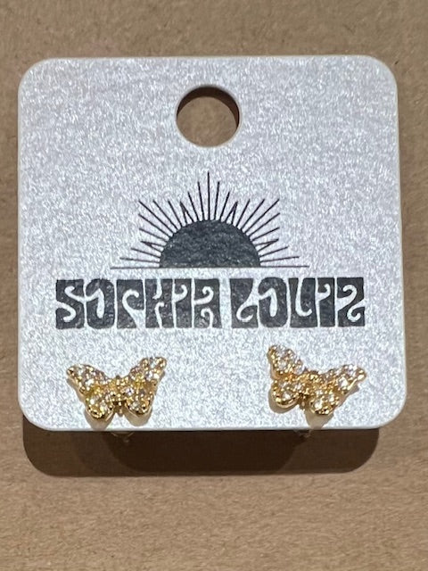 L+B Exclusive Butterly Post Earrings