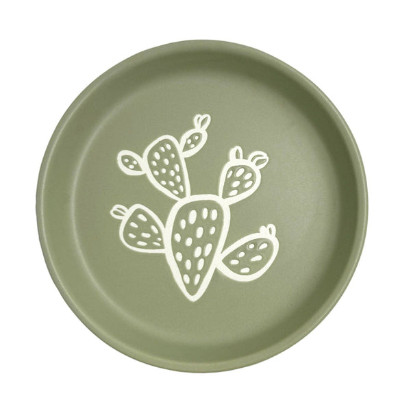 Prickly Pear Cactus Mini Pet Bowl or Coaster
