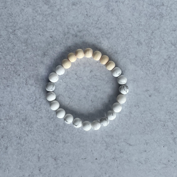 Let That Sh*t Go Diffuser Bracelet  |  Howlite Aromatherapy Bracelet