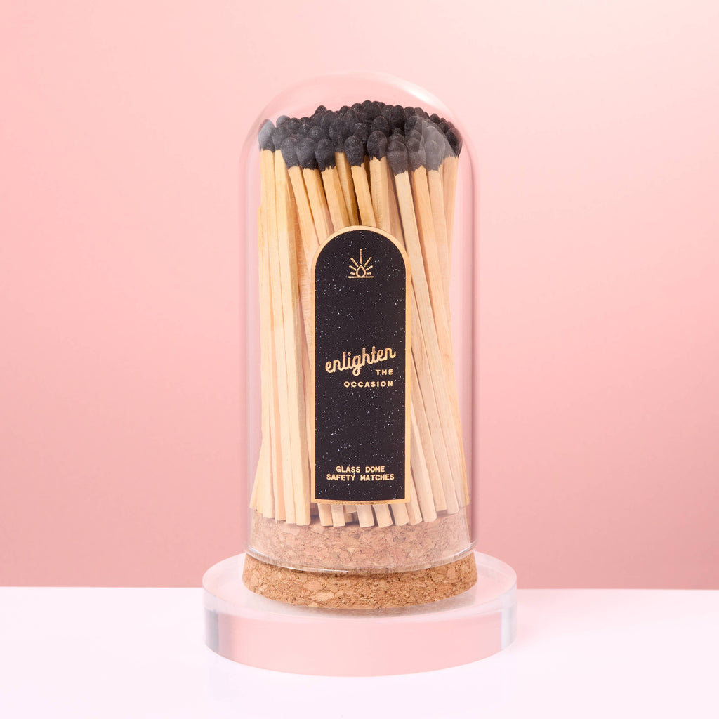 Corked Glass Dome with Black Tip Matches