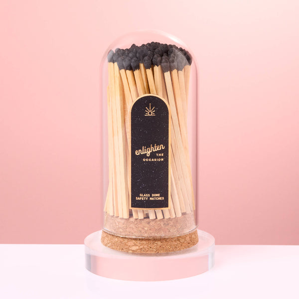 Corked Glass Dome with Black Tip Matches