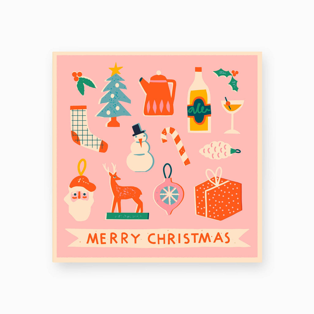 Pink Vintage Christmas Matches