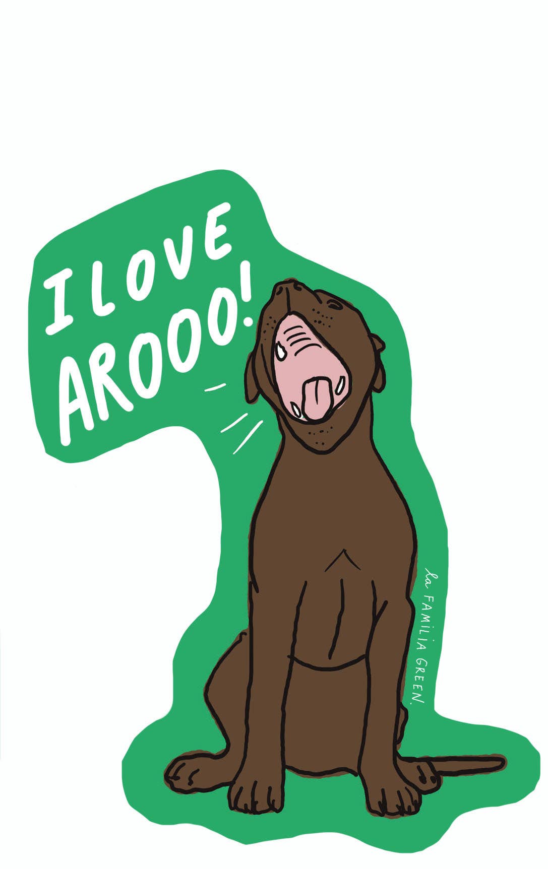 I Love Aroo Sticker – Light + Bark Candle Co.