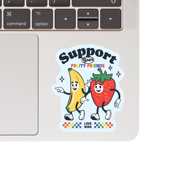 Fruity Friends LGBTQ+ Ally Pride High Quality Vinyl Sticker